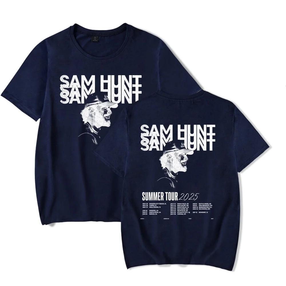 Sam Hunt Tour 2025 Merch Tshirt Summer Popular Printed Pure Cotton Short Sleeved Unisex Fashion Street Wear