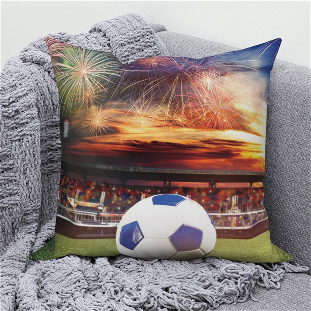 Fußball-Print Kissenbezug Heimdeko Kissenbezug Sofa Auto Überwurf