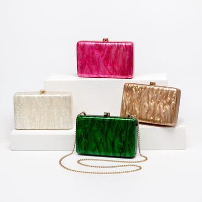Sac bandoulière oblique pour femme, Sac acrylique forme coquillage spécial, Pochette de mode pour mariage et dîner