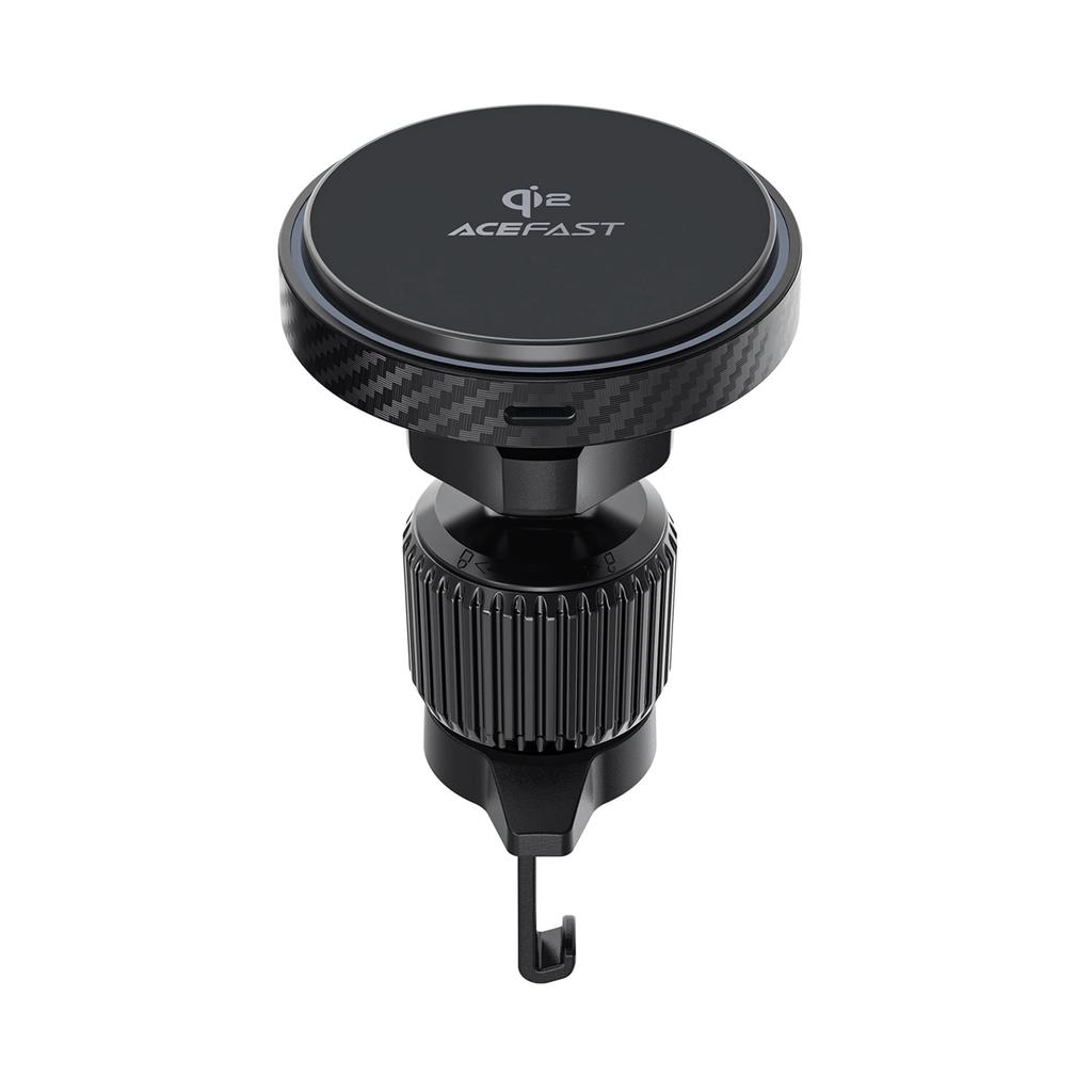 Acefast D33 Car Mount with 15W Qi2 Magnetic Charger for Air Vent - Black