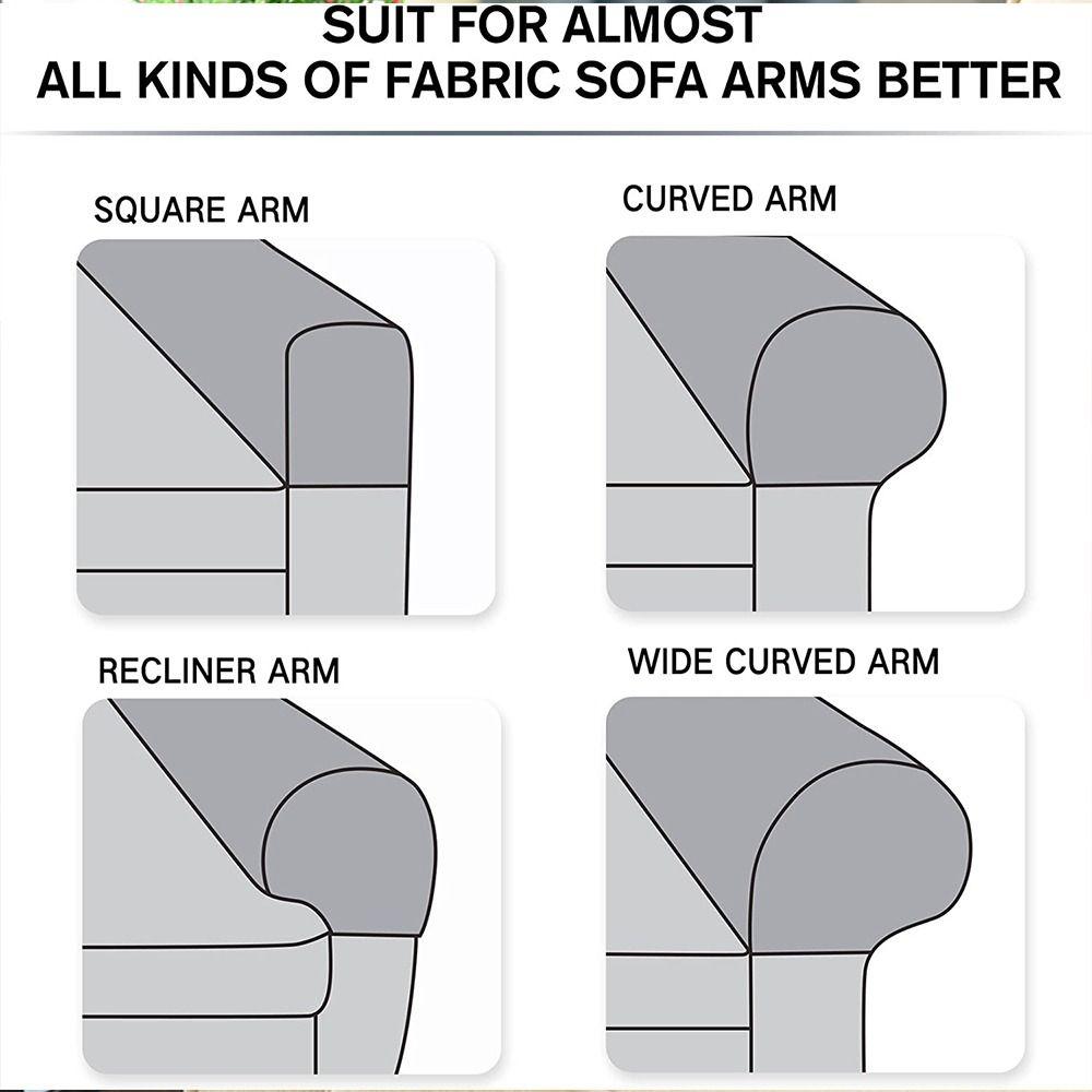 Housse de canapé élastique 2 pièces, protection extensible pour accoudoirs de canapé, cadeaux