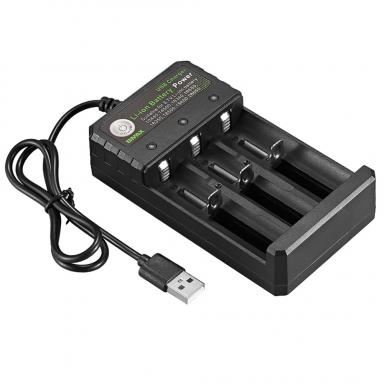 18650 Li-ion Battery Charger 2 3 4 Slots 110V 220V USB A Port For 18650 18700 Charging 3.7V Rechargeable Lithium Battery Charger