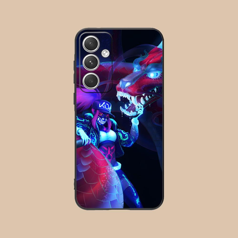 

LOL Akali Phone Case for Samsung Galaxy S25 S24 S23 S22 S21 S20 S10 S9 Plus FE Ultra Lite Black Cellphones Cover Galaxy S9 Plus