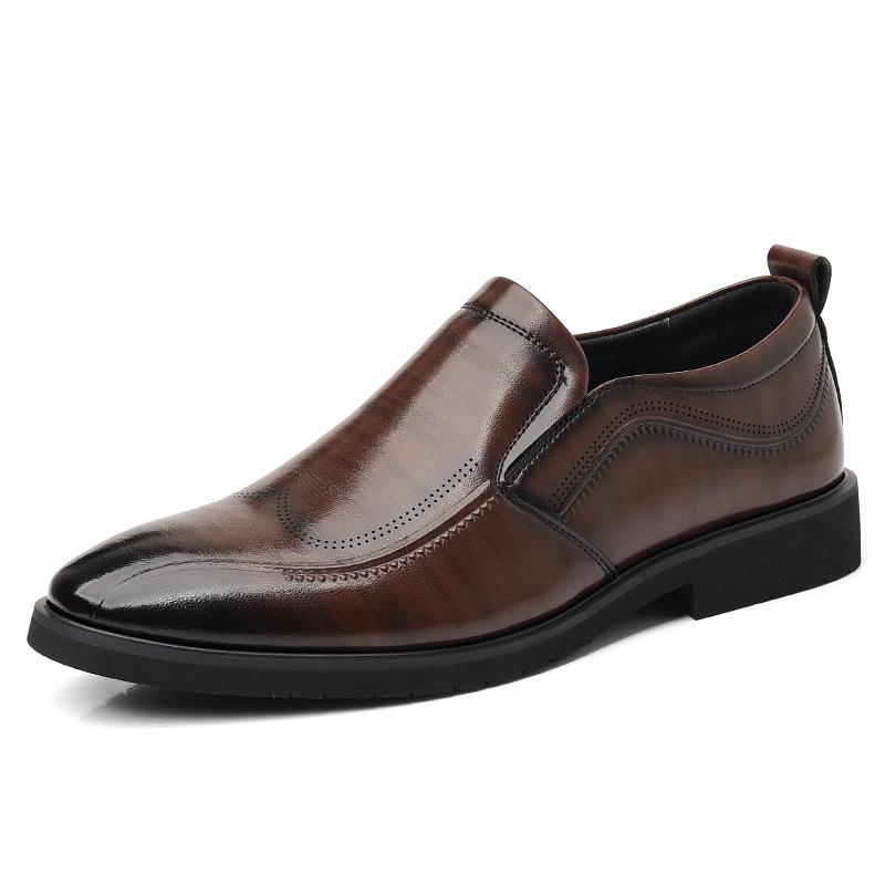 Men's Shoes Spring 2025 Breathable One Pedal Foot Cover Men's Commuter Work Shoes Business Dress Leather Shoes One Generation