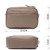 Stylish Bag for Women Made of Textured Genuine Leather Vintage 22662 Beige