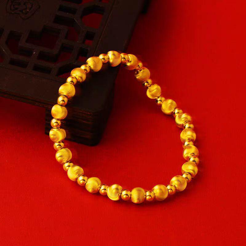 Vietnamese Cat's Eye Gold Bead Bracelet: Ancient Craftsmanship, Luxurious Light Fashion Jewelry