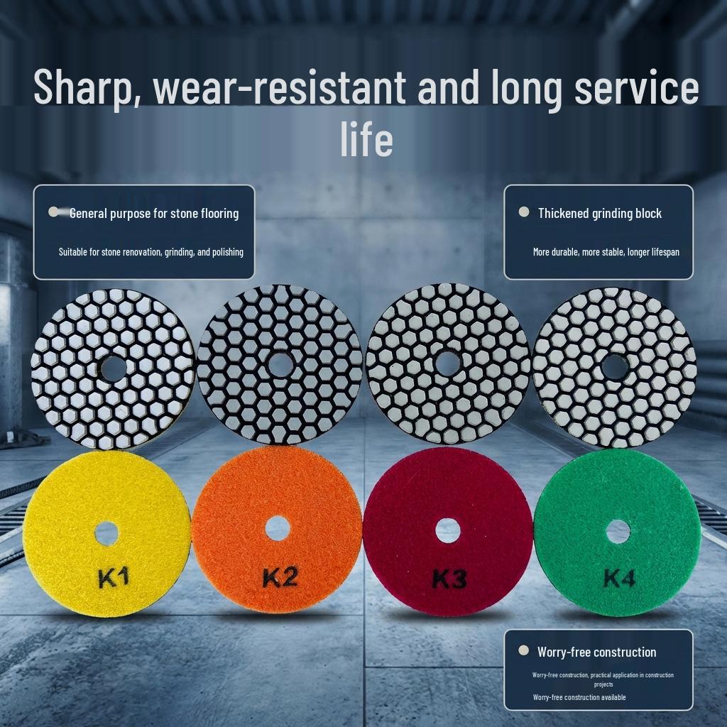 Four-Step Dry Marble Polishing Pad for Walls