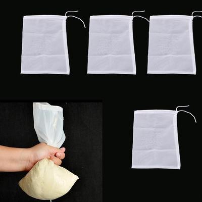 4 ks Šťáva Opakovaně použitelný Nylonový Síťovaný Cedník Filtrační Sáček 15x20cm