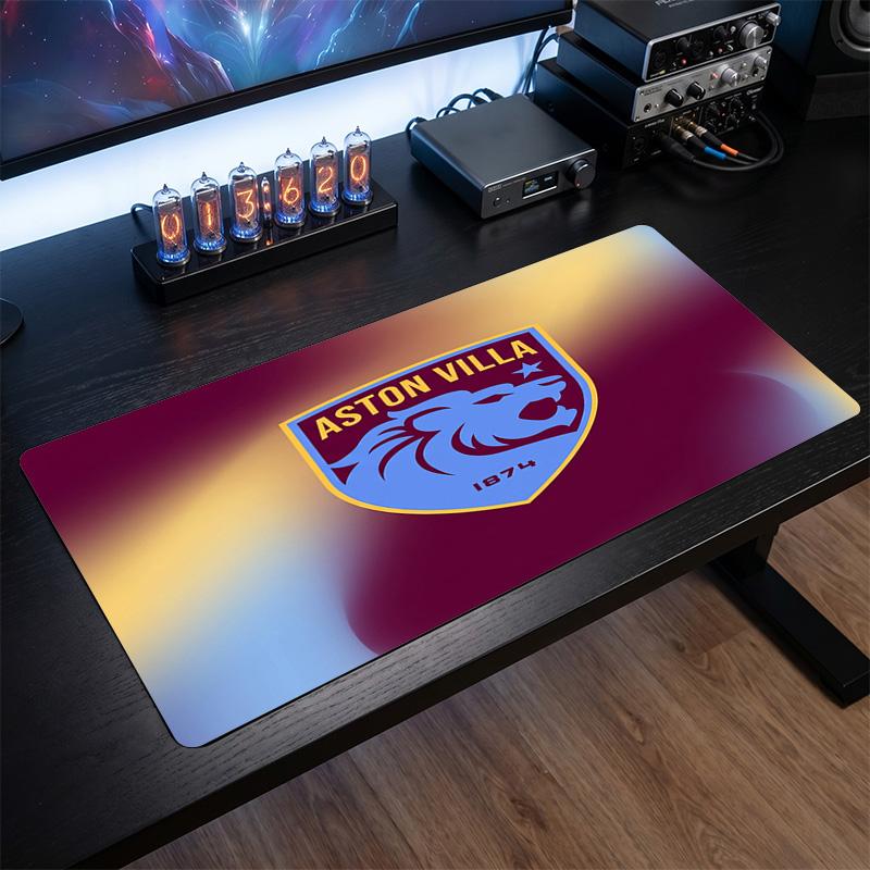 Tappetino per Mouse Grande Stampa Calcio Aston Villa, Tappetino Esteso Antiscivolo per Scrivania da Gioco per Ufficio Casa