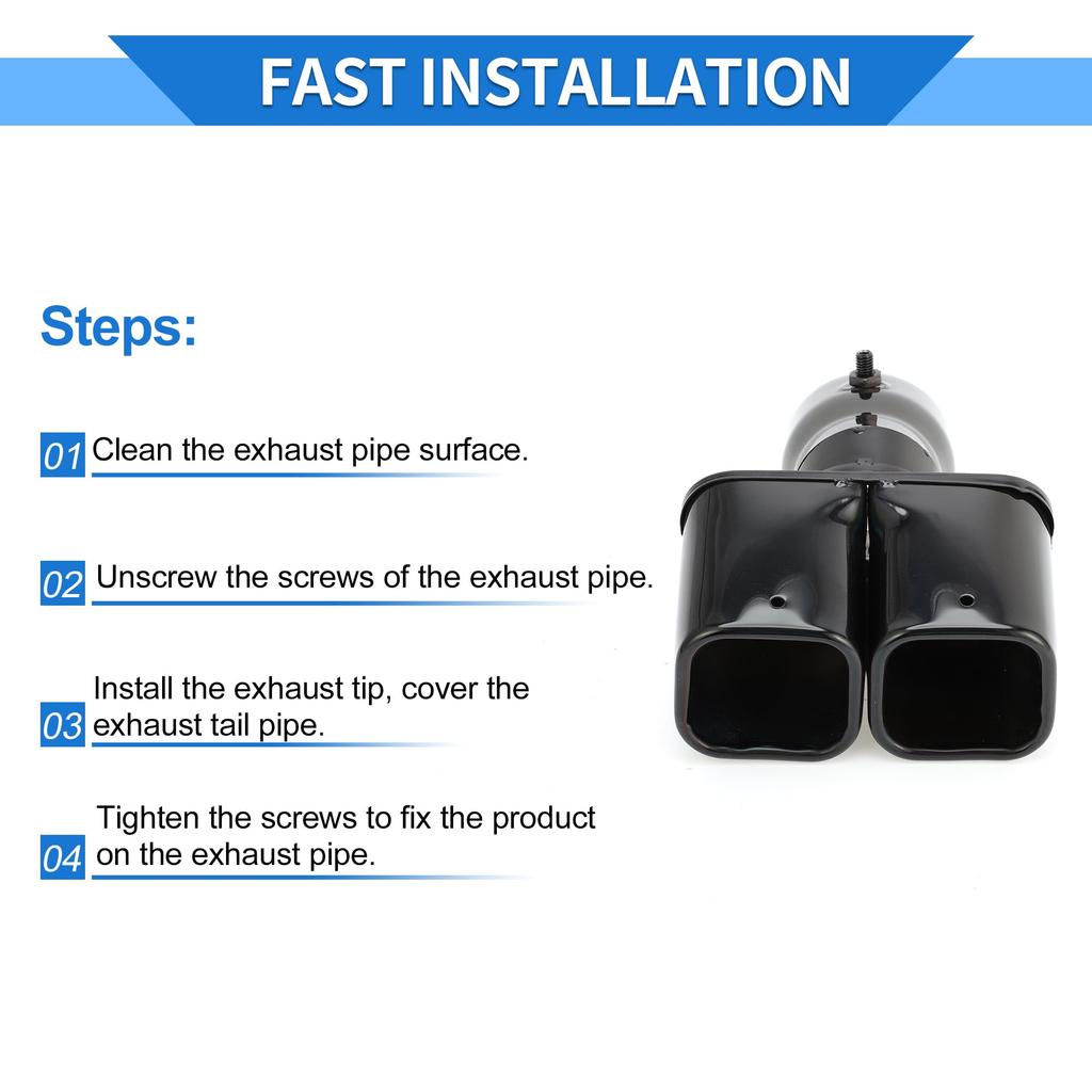 VekAuto Car Exhaust Tail Muffler for Toyota Land Cruiser Prado GDJ/TRJ150 Series 1pc Square