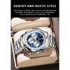 BINBOND Top Brand Luxury Man Watches Waterproof Luminous Date Chronograph Men's Quartz Watch Stainless Steel Sports Watch