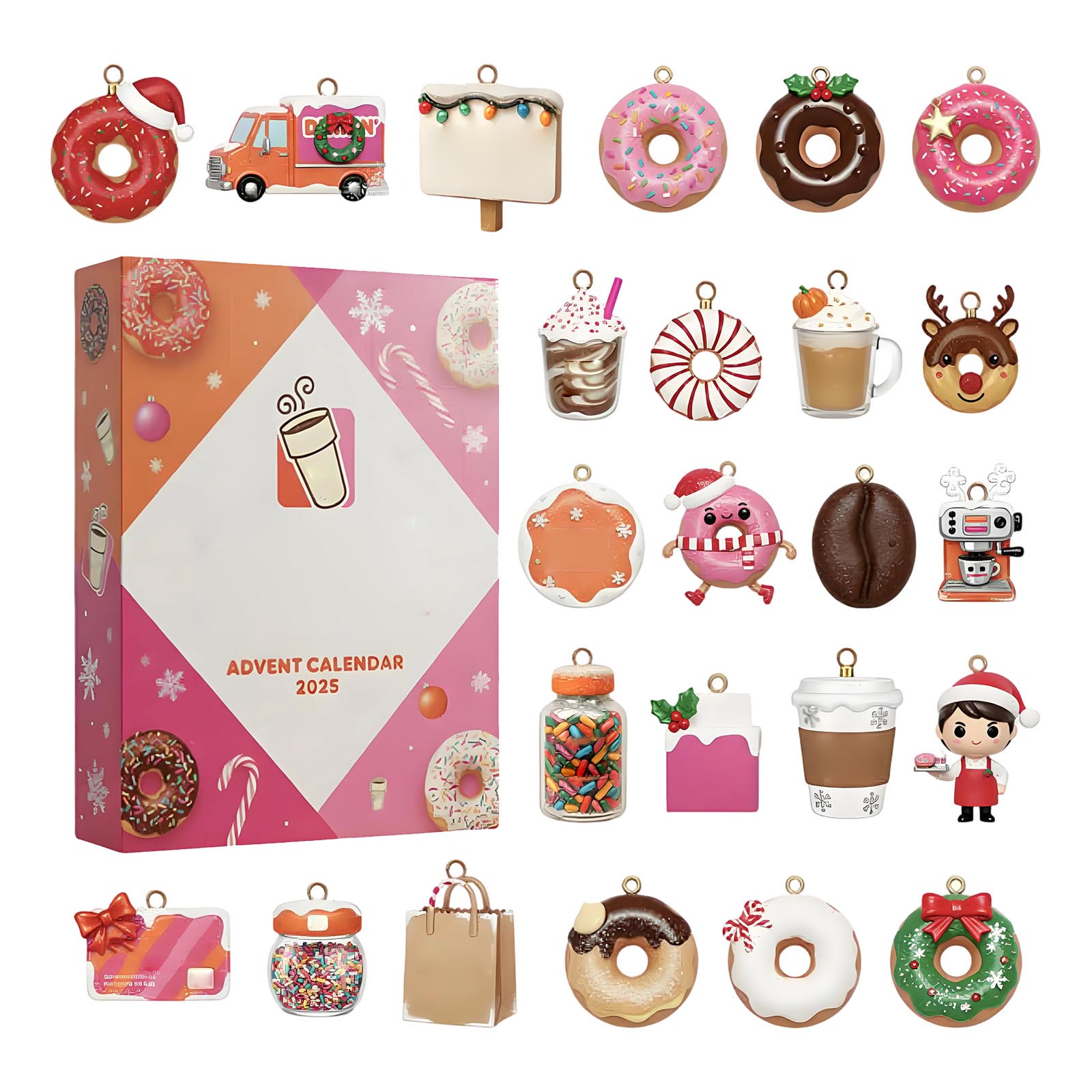 

Календарь обратного отсчета включает 24 подарка, календарь обратного отсчета и подарок-сюрприз One Size