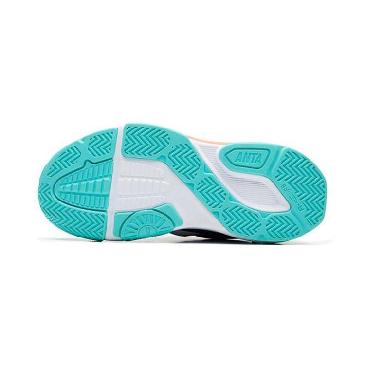 Anta Shock Absorbing Breathable Wear Resistant Non Slip Low Top Kids Running Shoes Kids sneaker White Black 312239905-1