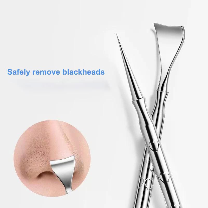 Blackhead Acne Remover Pimple Popper Tool Acne Needle Removing Hair Follicle Cleaning Whitehead Nose Face Blemish Extractor