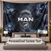 Custom Name Text Tapestry MAN Truck Personalized Polyester Wall Tapestry For Bedroom And Room