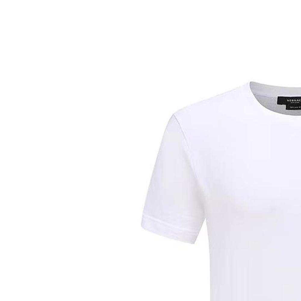 Versace Ss23 Medusa Head Embroidered Casual Short Sleeve T-Shirt Men Tops White 1008481-1A06063-1W000