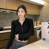 Women's Versatile Cropped Hoodie Jacket - 2023 Autumn/Winter Slim Fit Long Sleeve Cardigan