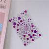 Small Acrylic Heart Stickers for DIY Scrapbooking, Phone Decoration and Crafts - Purple, 10 Sheets