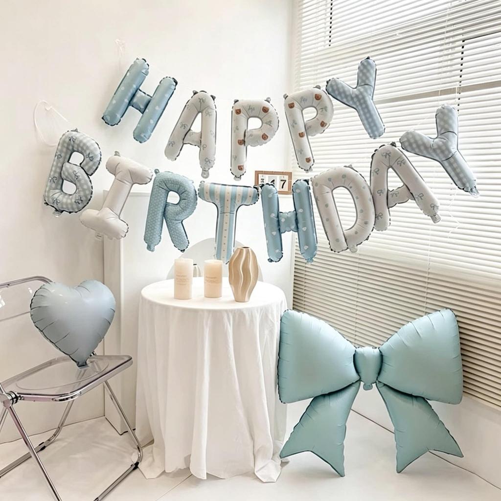 Set di Palloncini con Lettere in Tessuto per il 1° Compleanno di un Bambino per Decorazione Festa