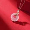 Year-Round Peaceful Koi Buckle Necklace - Women's Summer Chinese Zodiac Jade Pendant