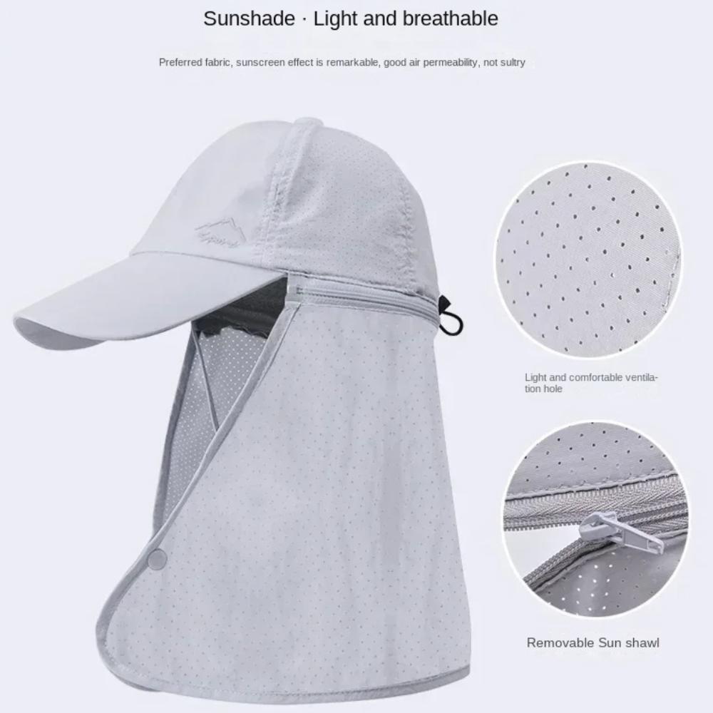 Mesh Sun-cream Bucket Hat Face Mask Summer Cover Face Cap Fashion Outdoor Fishing Cap  Hiking