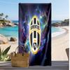 מגבת חוף מודפסת של יובנטוס FC, מגבת רכה מתייבשת במהירות, שמיכת חוף מלבנית גדולה ניידת לנסיעות, בריכת שחייה