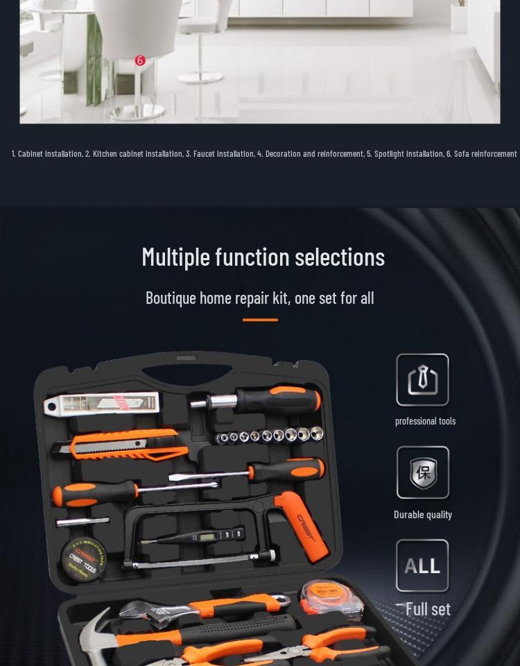 Complete Household Tool Set: Wrenches, Screwdrivers, Pliers, and More