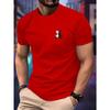Men's Summer Essential Mechanical Bear Printing Printed T-Shirt Soft & Breathable Round Neck Short Sleeve Tee Unisex Casual Wear