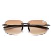 Women Anti Blue Light Reading Glasses Unisex Vintage Square Bifocal Presbyopia Ultralight Rimless Sunglasses Diopter