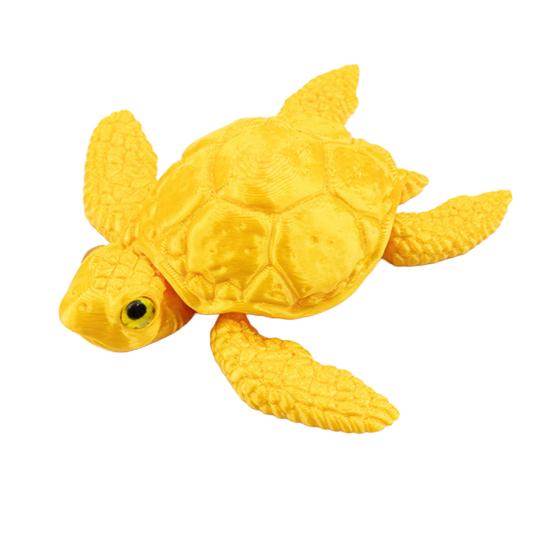 3D Printed Turtle Figurine Movable Joints Turtle Figure Articulated Sea