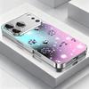 Purple Silver Love Claw Print Tempered Glass Phone Case For Samsung Galaxy S26 Ultra S25 Plus S24 FE S23 FE Black Cool Cover