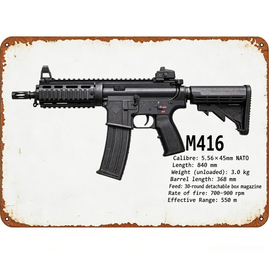 New X Inch Military Fan Gift MP PDW Sub Machine Gun Metal Wall Decor For Man Cave Pub Bar