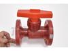 FRPP Red Plastic Corrosion-Resistant Ball Valve for Pharmaceutical and Chemical Use.