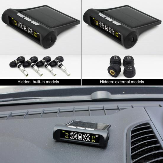 

Солнечная цифровая ЖК-дисплей Авто Автомобиль TPMS Монитор давления в шинах Охранная сигнализация