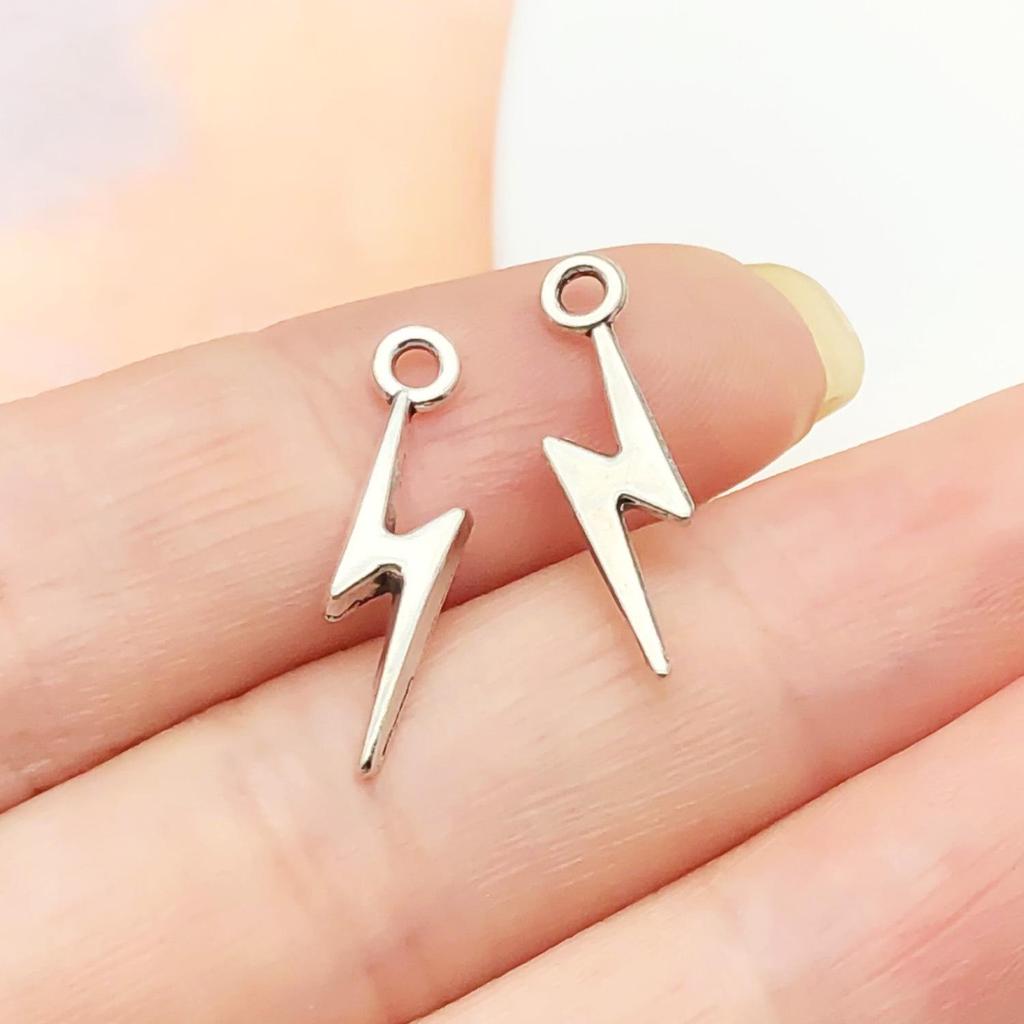 20-Piece Tibetan Silver Star & Moon Pendant Set for DIY Jewelry