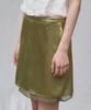 Heint Mist Double Layered Satin Mini Skirt 3Col_Olive