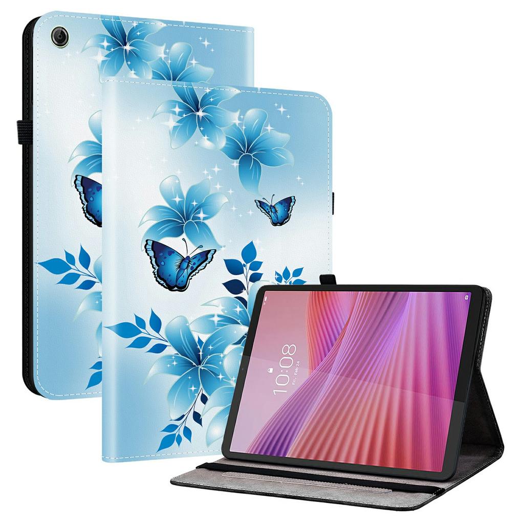 For Lenovo Tab K9 Leather Case Pattern Printed Stand Tablet Cover with Card Slots