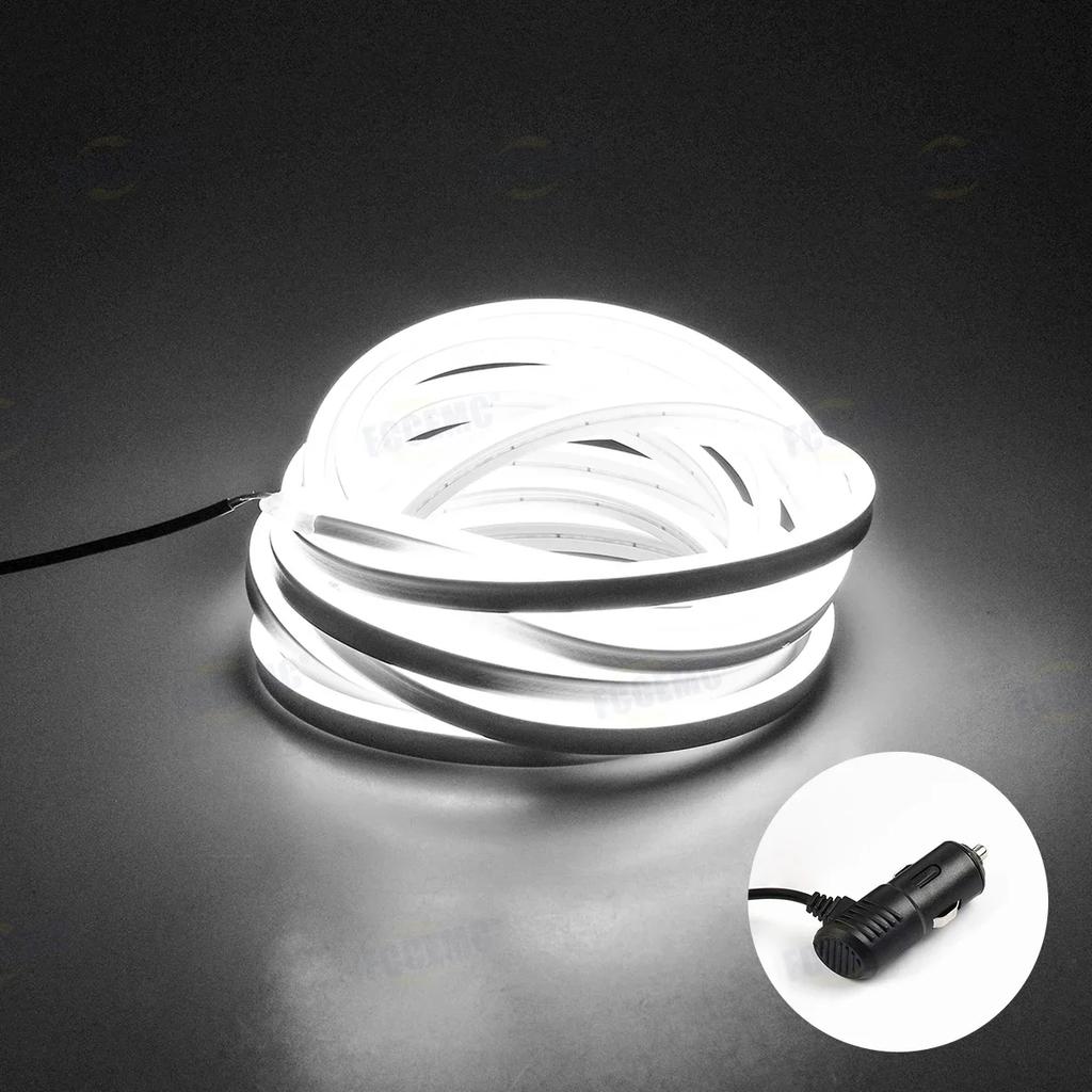 Modified LED Car Trunk Lighting Strip With Cigar Magnetic Induction 5 Meters Free-Cut Waterproof Soft Decorative Light Bar
