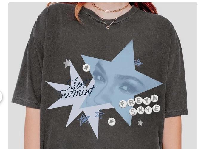 Freya Skye Silent Treatment Shirt, Retro Pop Music Graphic Tee, Unisex Fan Made 3XL