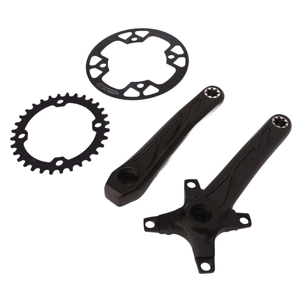 Bicycle Crankset Aluminium Alloy High Strength Lightweight Bicycle Crank Chainring Set for Mountain Bike
