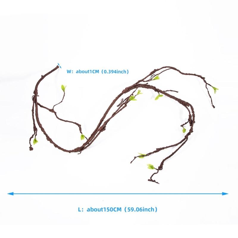 Life Like Artificial Vine Climbing Branch For Terrariums Decors Reptiles Habitat Vine Easy To Clean Water Resistant