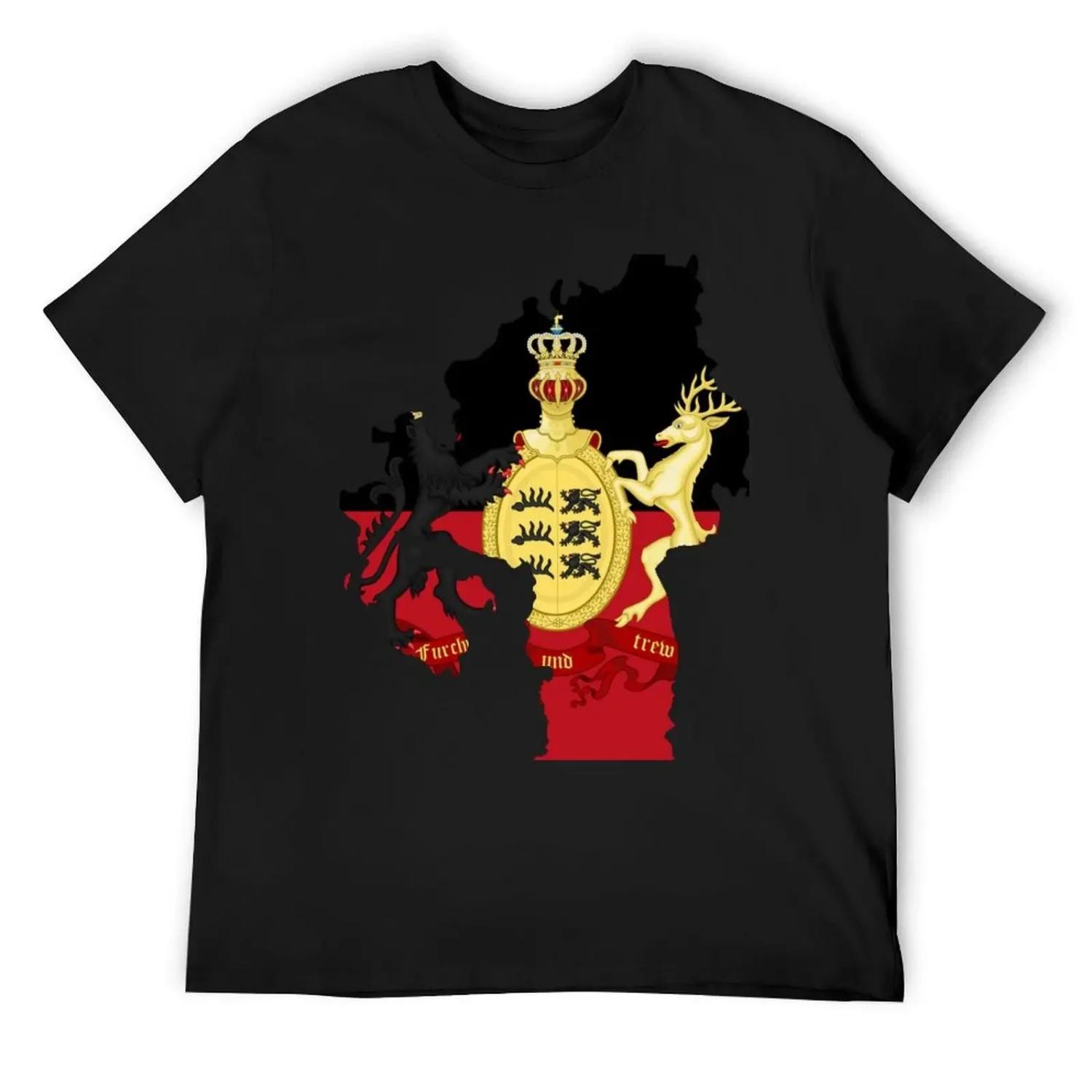 Королевство Вюртемберг Футболка на заказ футболка на заказ таможня Футболка с коротким рукавом мужская S