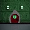 Miniature Fluorescent Elf Door Cute Fairy Door Ornaments Wooden House Miniatures  Graden Ornaments