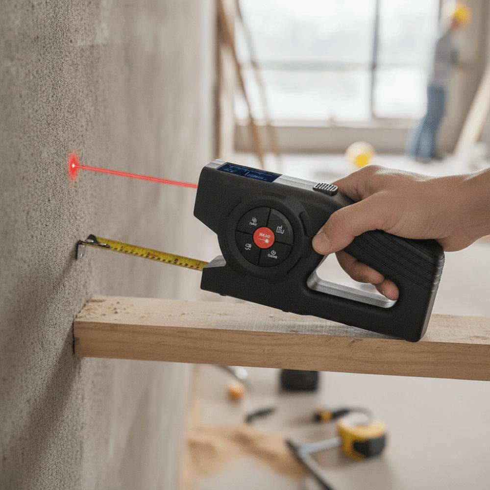 Retractable Digital Tape Measure Rechargeable Laser Rangefinder Laser Tape Measure  Construction