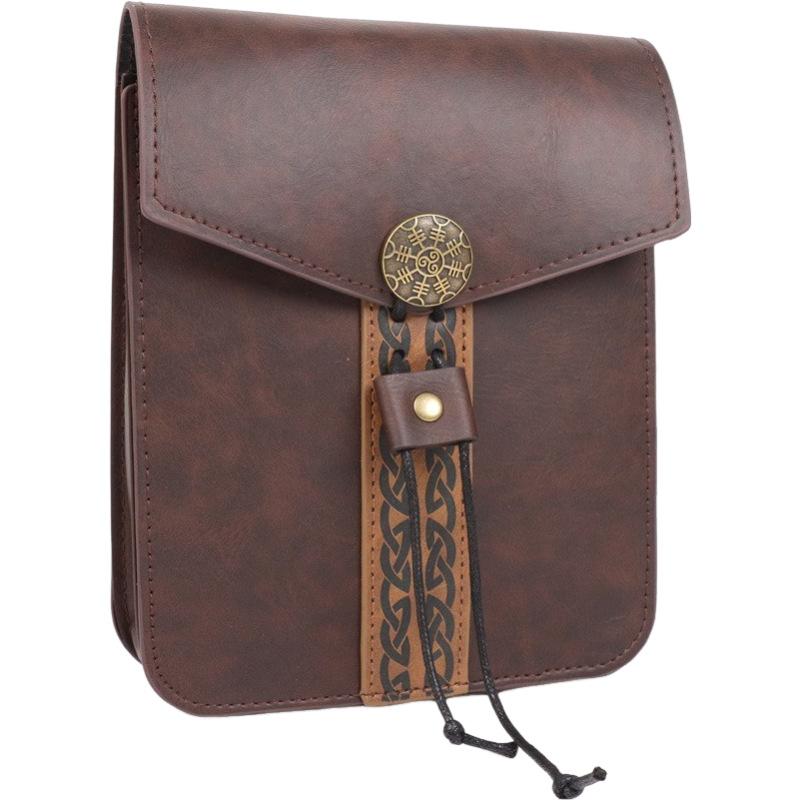 Steampunk Středověký Punkový Styl Ledvinky pro Muže PU Kůže Kapsička na Mince Závěsný Pás Taška přes Pas Stahovací Pásek na Boky Cosplay