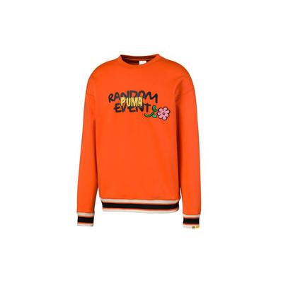 Puma X Randomevent Co-Branded Letter Logo Knit Sweater Men Tops Orange 59666340