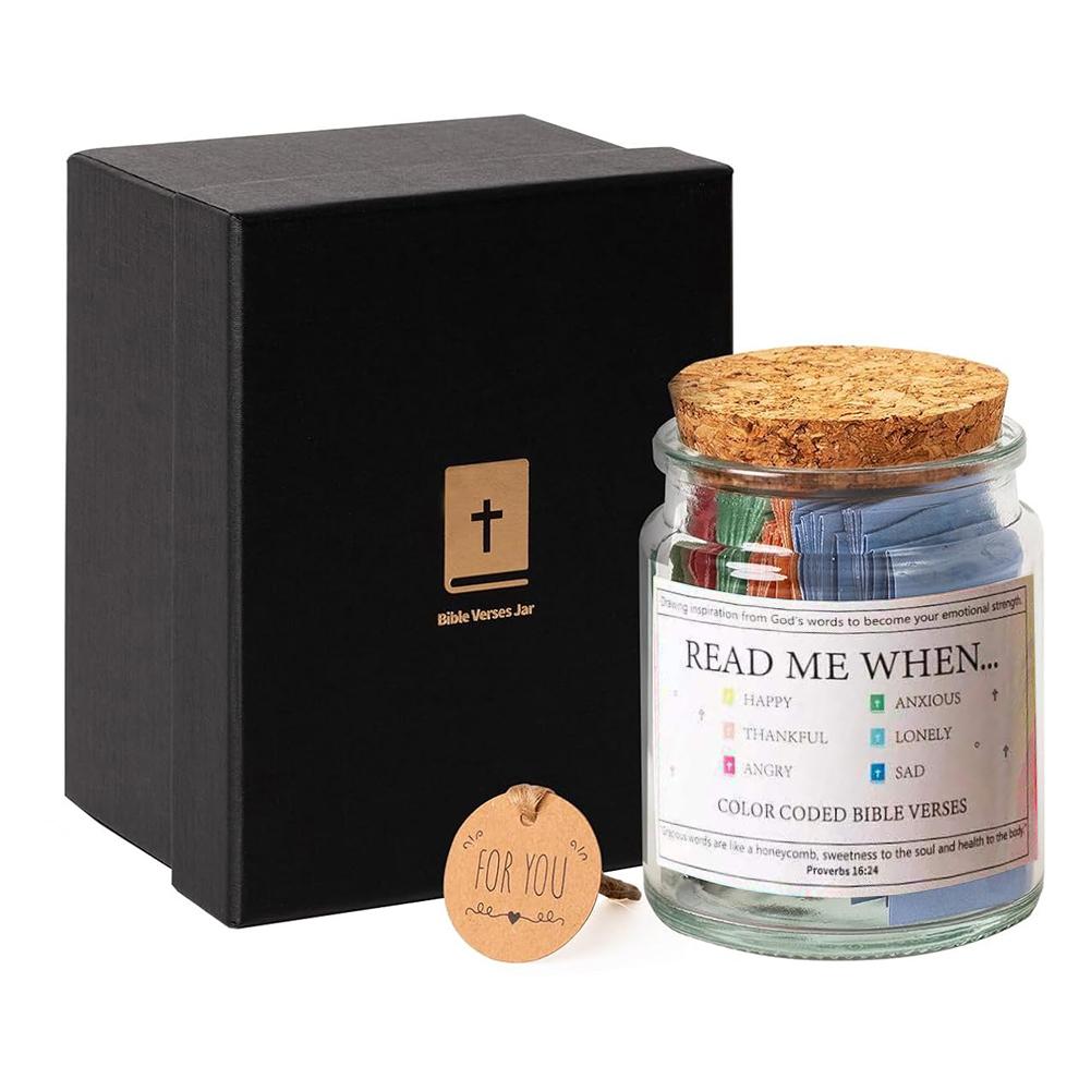 Bible Verses In A Jar Bible Verse Jar Christian Scripture Jar Christian Cards Jar Bible Verse Cards Jar for Daily Reflection