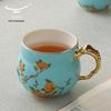 Yongfengyuan Madam Porcelain West Lake Blue Couple Tea Cups