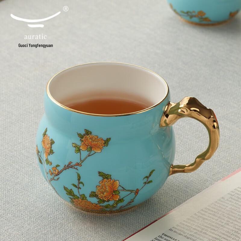 Yongfengyuan Madam Porcelain West Lake Blue Couple Tea Cups