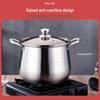 Thickened Stainless Steel Stockpot - Large Capacity for Braising, Boiling, and Steaming On Induction Cookers and Gas Stoves